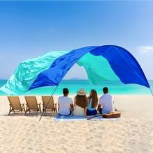 1pc Pool Sun Shade Canopy (Curtain Only, Other Accessories Not Included), 95% UV Blocking, Waterproof, Foldable, Suitable For Above-Ground Inflatable Swimming Pools, Summer Outdoor Backyard, Balcony, Garage, Pool, Beach, Camping, Lawn, Reinforced Edge Sun Shade Curtain, Easy Installation - A - View 7