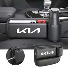 For KIA Car Accessories Car Seat Gap Water Cup Holder Leather Crevice Side Storage Box - A - View 2