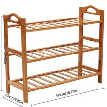 2/3/4/5-Layer Bamboo Shoe Rack, Wooden Storage Rack, Suitable For Entryways, Wardrobes And Dormitories, With A Sturdy Structure, Easy To Assemble, And A Space-Saving Design, Which Can Be Used To Store Shoes, Plants And Daily Necessities. - Multiple Specifications - View 13