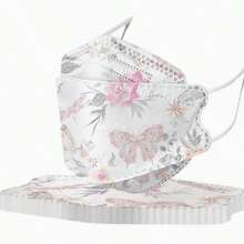 10/5pcs Elegant Floral Style Women's Face Masks, 3D Breathable Decorative Face Covers - Multicolor - View 22
