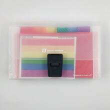 1pc 13-Slots Mini Rainbow Accordion Folder With Buckle Closure For Student And Document Organization,Back To School,School Supplies - Clear - View 11