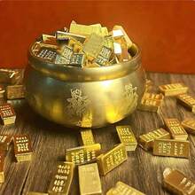 100/50pcs Mini Gold Bars, Simulated Gold Bars, Pirate Theme Party Decor, Halloween Party Decor, Feng Shui Wealth Decor, Home Office Lucky Charm, Perfect Holiday Gift - Multicolor - View 3