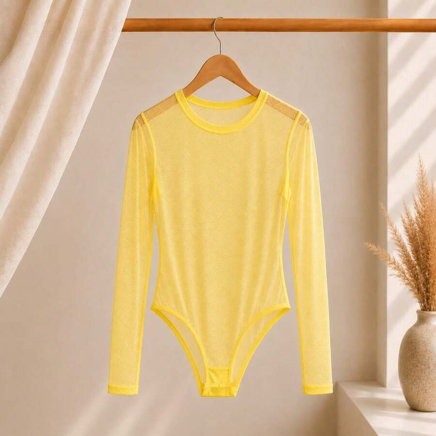 Women Bodysuits - 黃色 - View 1