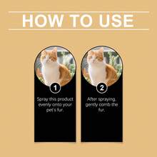 EelJoy Hund & Katze Fell Entwirrungsspray Professionelle Fellpflege Conditioner Sofortige Glättung von rauem Fell Verleiht brillanten Glanz Gesunder Glanz Reduziert Haarausfall und Haarbruch Nicht fettend Schnelltrocknende Formel Leave-In Conditioner Einfaches Durchbürsten Stressfreie Fellpflege - Übersicht 3