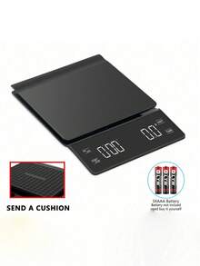1pc Black Fashion Electronic Coffee Scale - Espresso Drip Coffee Scale, Baking Kitchen Scale, 3000g/6.6lbs Version, Requires 3 AAA Batteries (Batteries Not Included) - Multicolor - View 13