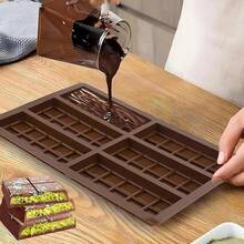Multi-Cavity Silicone Mold, Home Fondant Cake And Candy Separator Chocolate Bar Mold, Suitable For Making Chocolate Bars And Milk Chocolate Bars, DIY Home Chocolate Mold - Non-Stick Chocolate Bar Mold - Multicolor - View 5