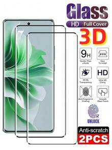 2pcs Curved Full Coverage Screen Protector Film For Samsung/, High Definition Tempered Glass, Supports Fingerprint Unlock, Full Coverage, No Lifting, No Dust Accumulation, Ultra-Sensitive Touch, High Sensitivity, Anti-Scratch, Wear-Resistant, No Marks - Clear - View 119