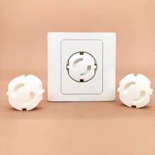 10/20pcs White Outlet Covers, European Style Holeless Socket Protectors - Multicolor - View 2
