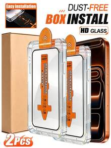 MIGAE 2pcs 9H High Toughness HD Screen Protector, Compatible With IPhone, Easy One-Time Installation, Precise Fit, No Bubbles No Lifting, Ultra Clear Front Display, Smooth Touch, Anti-Scratch/Anti-Dust/Waterproof/Anti-Fingerprint, Compatible With Iphone 18 Pro, 18 Pro Max, 17 Pro Max, 17 Pro, 17 Air, 17, 16, 16 Plus, 16 Pro, 16 Pro Max, 15, 14, 13, Mini, 12, 11, XS Max, XR - Clear - View 14