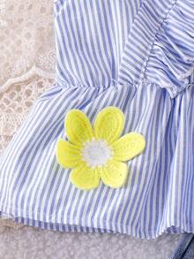 2pcs/Set Young Girl' Casual Floral Decor Camisole And Denim Skirt Outfit, Summer - Multicolor - View 5
