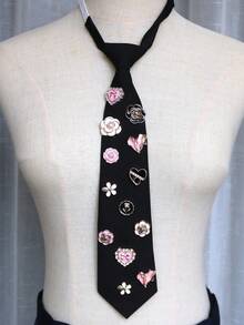 1pc Women's Tie-Free Necktie, Suitable For Casual, Street, Daily, Party, Gift - Multicolor - View 5
