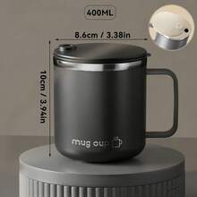 Double Layer Insulated Milk Coffee Mug With Sliding Lid Portable Sealed 304 Stainless Steel Thermal Cup For Cold And Hot Drinks - Multicolor - View 12
