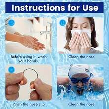 5pcs Comfortable U-Shaped Nose Clips, Adult Silicone Nose Plugs With Steel Frame, Professional Swimmers And Training Use, Fashionable Appearance, Secure Fit - Multicolor - View 6