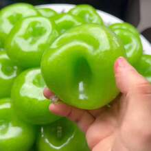 1pc Realistic Green Apple Squeeze Toy, Super Soft Glossy TPR Fruit Squishy Toy, Stress Relief Fingertip Toy, Fun Prank Sensory Decompression Toy, Suitable As Gift For Teens And Adults - Multicolor - View 4