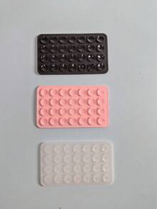 3 piezas Soporte de ventosa de silicona cuadrada de doble cara con 28 orificios multifunción, soporte para funda de teléfono, accesorios para teléfono, soporte adhesivo para teléfono, soporte para teléfono, adecuado para grabación de video y selfies y otros diversos escenarios, la ventosa de silicona duradera puede fijar firmemente el teléfono y evitar que se caiga, disponible en paquetes de 1, 2, 3 o 5 - A - Ver 9