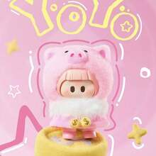 Miniso YOYO * Doll Story 5 可愛夥伴盲盒娃娃，混合乙烯基與毛絨材質，生動角色設計，桌面裝飾與收藏禮品（1件隨機發貨） - 彩色 - 查看 5