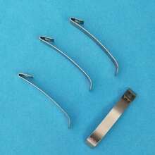 UtySty 10 Pack Cup Dispenser Retainer Spring Replacement Stainless Steel Plate Clips Gripper For Pull Type Water Cooler Cup Holder Wall Mounted Cone - White - View 2