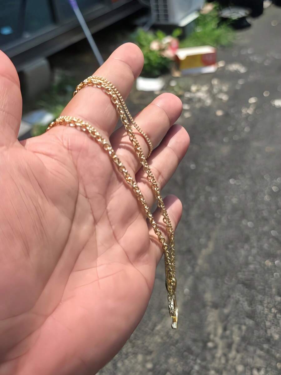 1pc New Double Layer Women's Necklace, Fashionable Elegant Minimalist, Essential For Girls - Gold - View 1