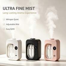 1pc Smart Aromatherapy Diffuser Humidifier Bathroom Air Freshener Ultrasonic Cool Mist Ultra Quiet 5-Speed Timer Essential Oil Diffuser Automatic Fragrance Mist Machine For Home Bedroom Office 300mAh - A - View 8