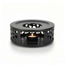 Stainless Steel Tea Warmer With Tea Candle Holder - Teapot Warmer Cover - Stable And Non-Wobbling - Suitable For All Teapots Heating Base - Black - View 9