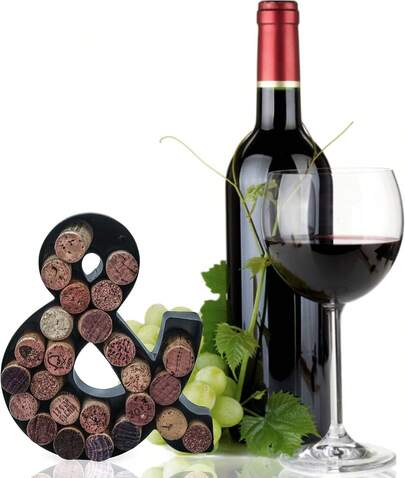 Made Easy Kit Metal Letter Wine Cork Keepsake Saver &Amp; Holder Monogram W/Free Wall Mount Kit A-Z (Symbol &Amp;, Small)