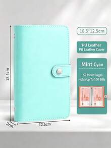1pc 100-Page Loose-Leaf Envelope Money Saving Binder, Savings Plan Book For Men & Women, Wallet Essentials, Women's Wallet, Men's Wallet & Card Holder - Multicolor - View 15
