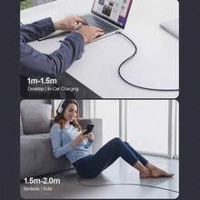 66W USB A 轉 Type-C 充電線，3.3ft/4.9ft/6.6ft USB-C 快充線，相容 iPhone 17/16/15/Pro/Pro Max/Plus，相容 iPad Pro 12.9/11，相容 iPad Air 4/5，相容 iPad Mini 6，Moto G、Pixel 及更多 USB-C 設備，相容 iPhone 17、17 Pro Max、16、16 Plus、16 Pro、16 Pro Max，相容 Redmi，旅行充電器 - 彩色 - 查看 10