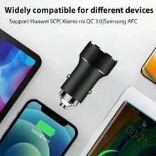 120W Car Charger+3-In-1 Led Illumination Cable 2USB Car Power Charger 3.1A With Voltage Detection Multi-Port Car Power Adapter,6 Devices Simultaneously | Universal For All Cars | Smart Chip & Durable Braided Cable - Default - View 5