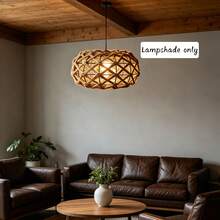 1pc Bohemian Vintage Jute Rope Woven Metal Lampshade, Round Retro Hanging Lantern Lampshade, Room Decor Lighting Accessory, Suitable For Pendant Light/Table Lamp/Ceiling Light/Outdoor Garden Decor/Home Decor Living Room/Bedroom Light, Halloween Lighting, Christmas Holiday Party Decoration - Iron Frame Hemp Rope - View 15