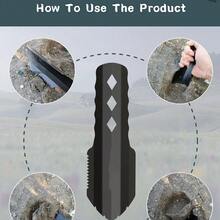 輕量多功能露營鏟，便攜式挖土鏟，適用於背包旅行、徒步、廢物挖掘，戶外生存鏟，小型園藝鏟，用於種植與鬆土，旅行露營徒步用緊湊多功能工具 - A - 查看 5