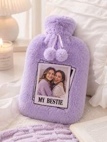 Customized Hot Water Bottle, Personalized Hot Water Bottle | Photo Design | Editable Text, Home Gift For Boyfriend, Husband, Father - Multicolor - View 5