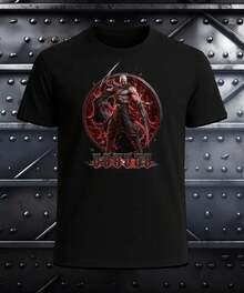 Camiseta Gráfica  Fighter Baraka & Kabal - Dúo de Guerreros Salvajes - Camiseta Gráfica de Juego de Lucha - Diseño de Batalla  Brutal - Ropa para Gamers - Negro - Ver 1