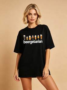 Women T-Shirts - 黑色 - 查看 1