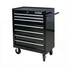 7 DRAWERS MULTIFUNCTIONAL TOOL CART WITH WHEELS-BLACK-XY739469 - Multicolor - View 3