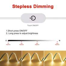 Acosh Neon 0.3 Meters-5m COB LED Strip Light, USB Powered, With Touch Switch Control, Warm White/Cool White Light, Easy To Install, Suitable For Bedroom, Wardrobe, Kitchen Cabinet Decoration, Bedroom LED Light - Multicolor - View 6