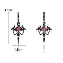 1 Pair Dark Gothic Demon Wing Pendant Earrings Ear Clips, Sweet & Cool Kids Jewelry - Black - View 5
