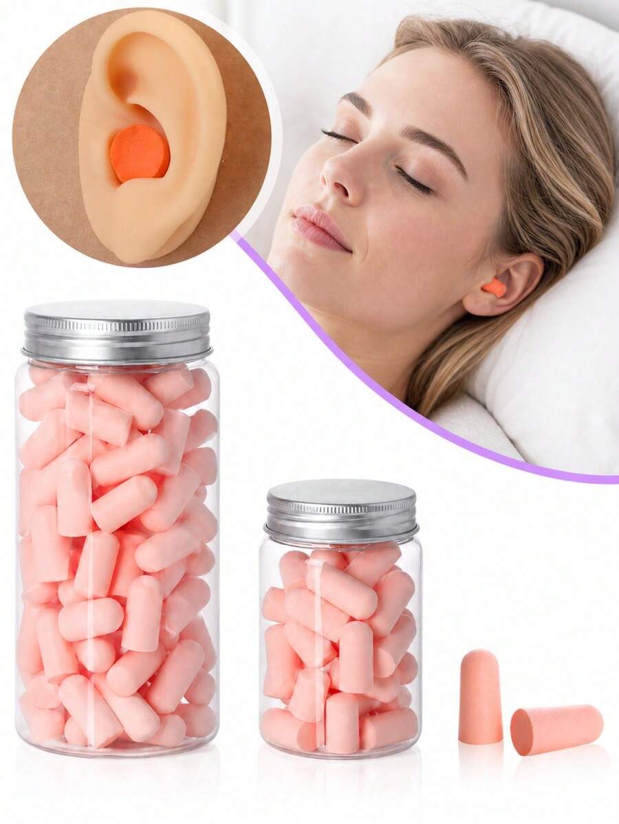 10/24/60/120pcs Foam Earplugs 32dB NRR Noise Reduction Earplugs, Suitable For Sleep, Snoring Noise Cancellation, Travel, Loud Music, Concerts, Shooting, Work, Construction, Hearing Protection - A - View 1