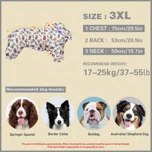 1PC Dog Shedding Hair Control Pajamas - Warm High Stretch Full Coverage Pet Rompers, Anti Licking & Bug Protective Jumpsuit For Small Medium Large Dogs, All Over Printing Dog Clothes - Cute Cartoon Bulldogs Pattern - Multicolor - View 17