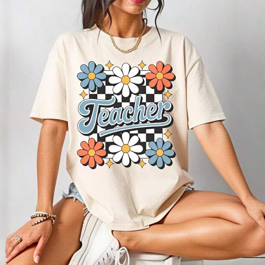 Women T-Shirts - 杏色 - 查看 1