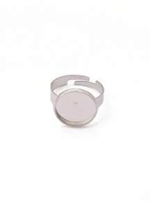 5pcs Stainless Steel Round Open Rings Findings Resin Stone Blank Cabochon Cameo Ring Base For DIY Jewelry Making Accessories - DIY Ring - View 8