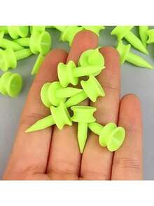 5/10/30/60/100/200/300pcs Golf Tees, Rubber And Plastic Material Golf Ball Stands, Suitable For Golf Sports - Green - View 5