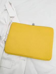 1件學生筆電包 11"/13"/15"電腦包 黃色純色休閒中性平板保護套 小包文件包 筆電套電腦攜行包 11 13 15"便攜式桌上型保護袋 適用於Mac Book HP 女孩與青少年女孩 & 男孩 & 青少年男孩 防震保護套 - 黃色 - 查看 6