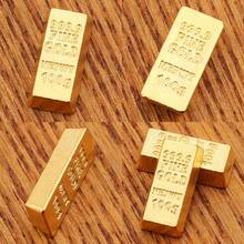 100/50 Stück Mini Goldbarren, kleine Größe 0,4 Zoll*0,2 Zoll simulierte Goldbarren, Piraten-Themenparty Dekoration, Halloween-Party Dekoration, Feng Shui Wohlstands-Dekoration, Glücksbringer für Zuhause und Büro, perfektes Urlaubsgeschenk - Mehrfarbig - Übersicht 3