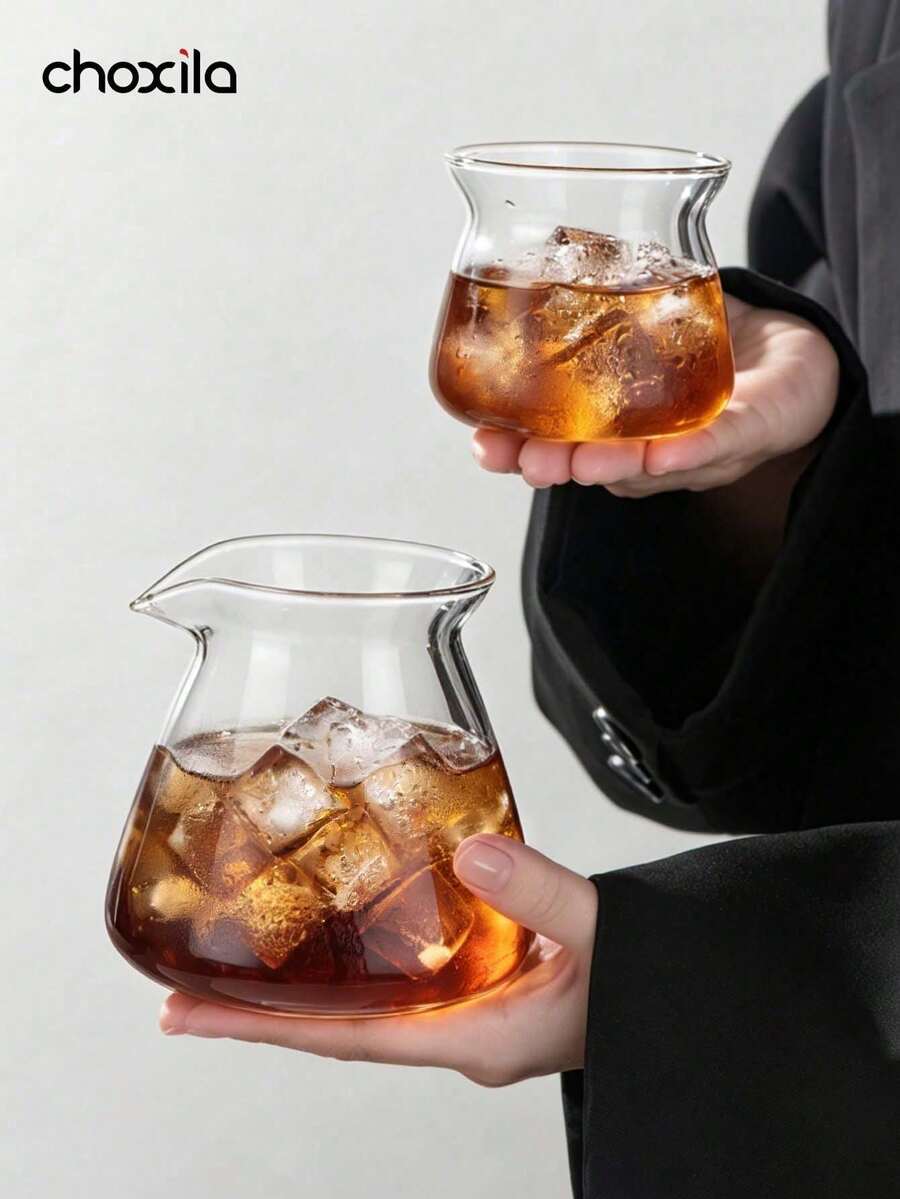 choxila 1件 Ins風玻璃咖啡壺,小眾創意咖啡杯,極簡手沖咖啡分享壺,品飲杯 - 咖啡壺 - 查看 1