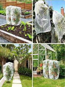 1pc Drawstring Garden Mesh Net,Pest And Bird Protection Cover, Garden Plant Protection Cover, Suitable For Tomato Net, Garden Plant Barrier, Vegetables, Fruits And Flowers - Multicolor - View 10