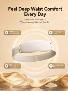 SKG GS500 Wireless Waist And Lower Back Massager With Heating, Pulse Vibration And Red Light, 3 Heating Levels, 9 Intensity Levels, App Control, Rechargeable Heating Belt, Suitable As A Gift For Women And Men - View 5