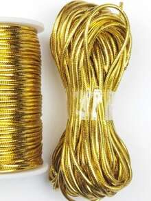 Metallic Cord Wire 0.5mm 1mm 1.5mm 3mm - Silver Gold - 金色3毫米 - 查看 4