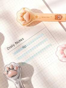 1pc/2/4/8pcs Kawaii Cat Paw Dot Glue Pen, Large Capacity Transparent Double Sided Tape, High Aesthetic, For Student Handmade Craft, First Day Of School - Multicolor - View 5