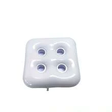 Inflatable Beverage Cup Holder, Square Floating Inflatable Cup Mat, PVC Beach, Pool Floating Cup Holder, Suitable For Hawaiian Pool Party, Bar Party Decoration And Holiday Decoration - 彩色 - 查看 5