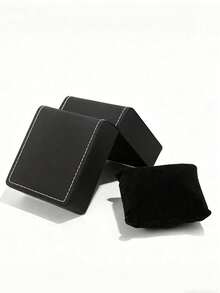 Black Premium Matte Watch Jewelry Storage Box Gift Box, Includes Sponge, Unisex, Light-Absorbing Velvet Sponge Spring Box, Black Watch Gift Box, Elegant Packaging Box, Perfect Gift, Harajuku Style Fashion Watch Gift Box, Student Gift Watch Gift Box, Watch Storage Box, Bracelet Watch Buddhist Beads Storage Box - Multicolor - View 6
